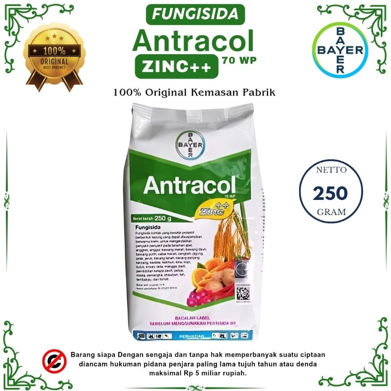 ANTRACOL ORIGINAL 250 GR / FUNGISIDA ANTRACOL 250 GRAM / ANTRAKOL ORI / ANTRACOL TERMURAH / FUNGISID