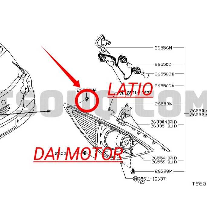 klip Lampu belakang Nissan Xtrail T32 teana J32 Latio