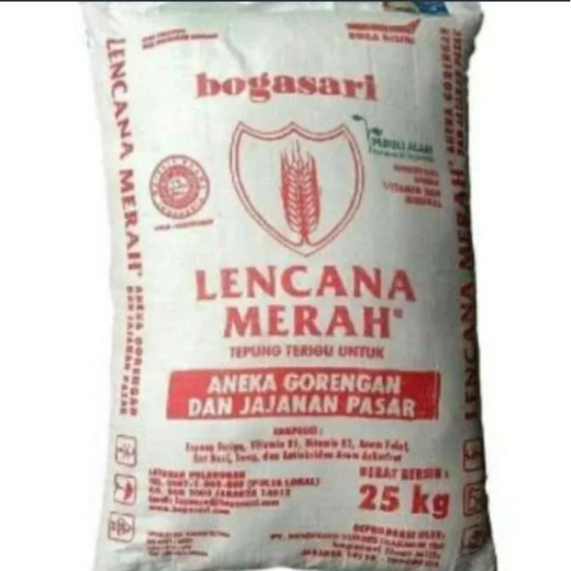 Terpung Terigu Lencana Merah 1 karung 25 kg