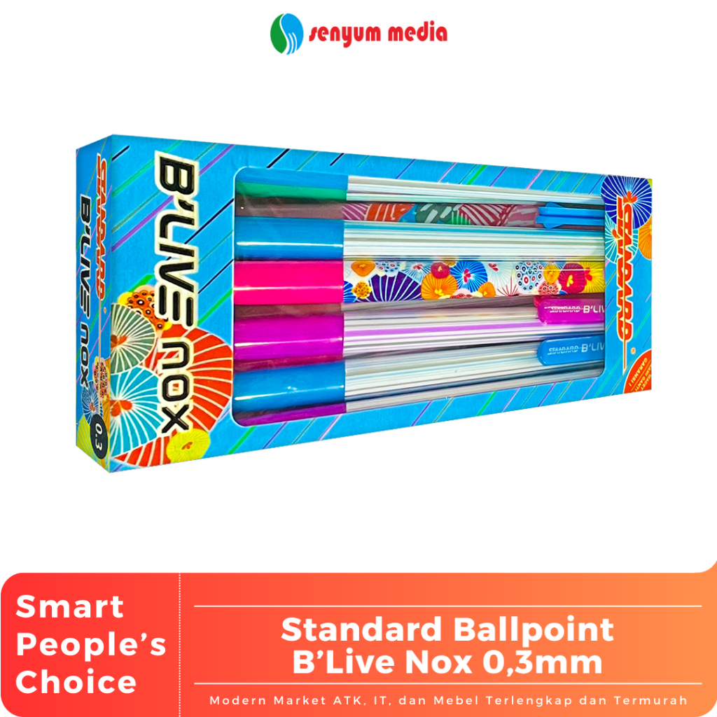 

Standard Ballpoint B’Live Nox 0,3mm (1 Pack Isi 12 Pcs) (S:DZN)