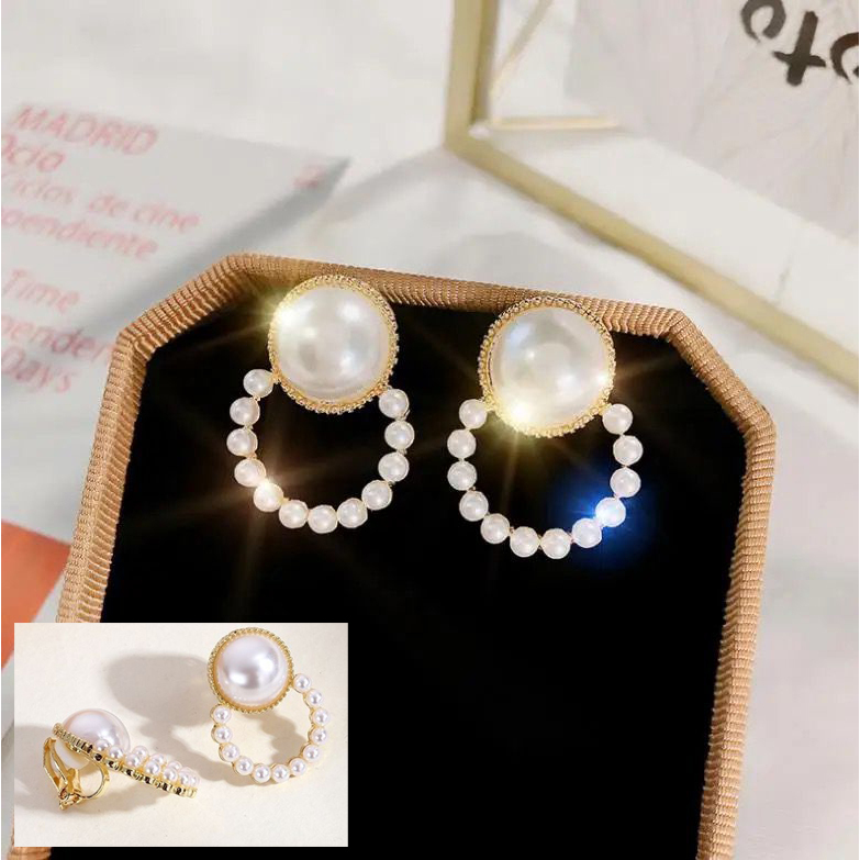 Anting Hijab Anting Jepit Klip Tanpa Tindik AT628