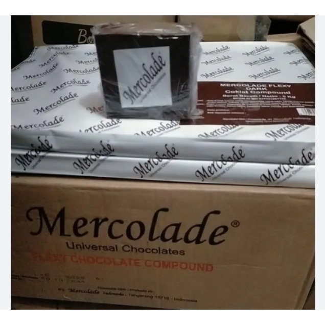 

Mercolade Flexy Dark Cokelat Compound - Cokelat Batang 250gr & 1000gr