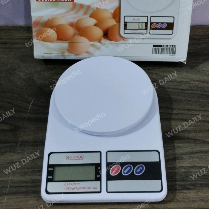 Timbangan Digital EMD Timbangan Dapur Serbaguna Kapasitas 10kg SF400 dengan batrai