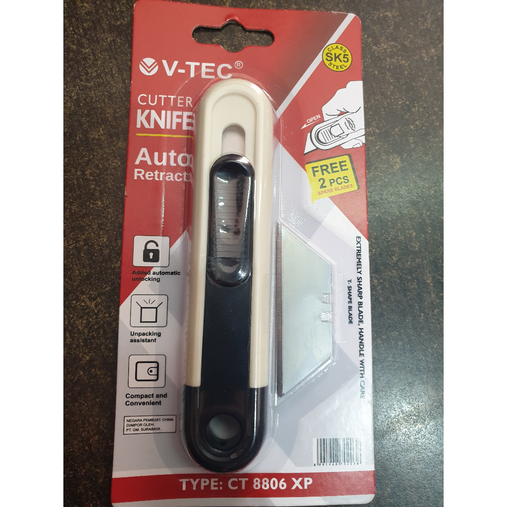 

Cutter, Silet V-TEC CT 8806 XP FREE 2 PCS SPARE BLADES