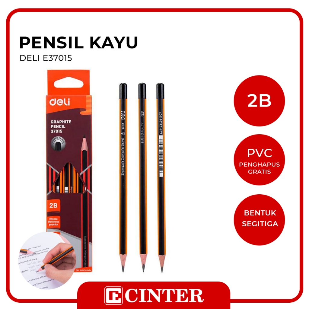 

DELI - PENSIL TULIS / PENSIL KAYU / PENSIL SEKOLAH 2B E37015