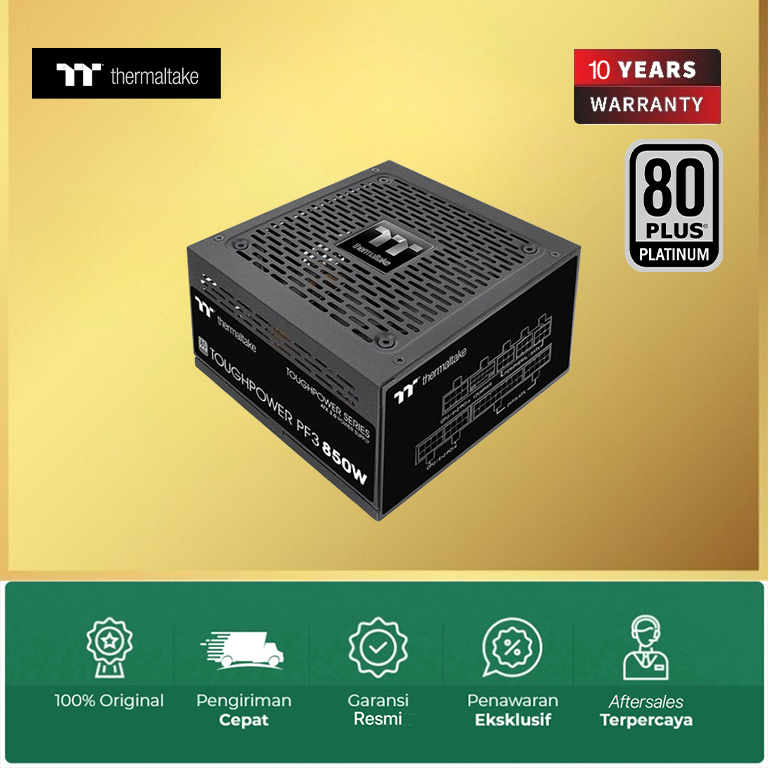 Thermaltake TOUGHPOWER PF3 850W - Power Supply ATX 3.0 Hitam 120mm FDB Fan 80+ Platinum