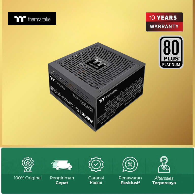 Thermaltake TOUGHPOWER PF3 1200W - Sumber Daya ATX 80 Plus Platinum Hitam