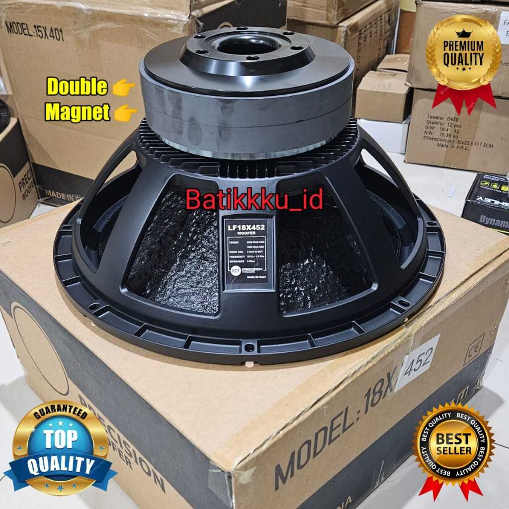 Speaker Komponen RCF LF18X452 DOUBLE MAGNET FULL COATING 18 INCH VOICE COIL 4 LF18 X452 18X400 LF 18