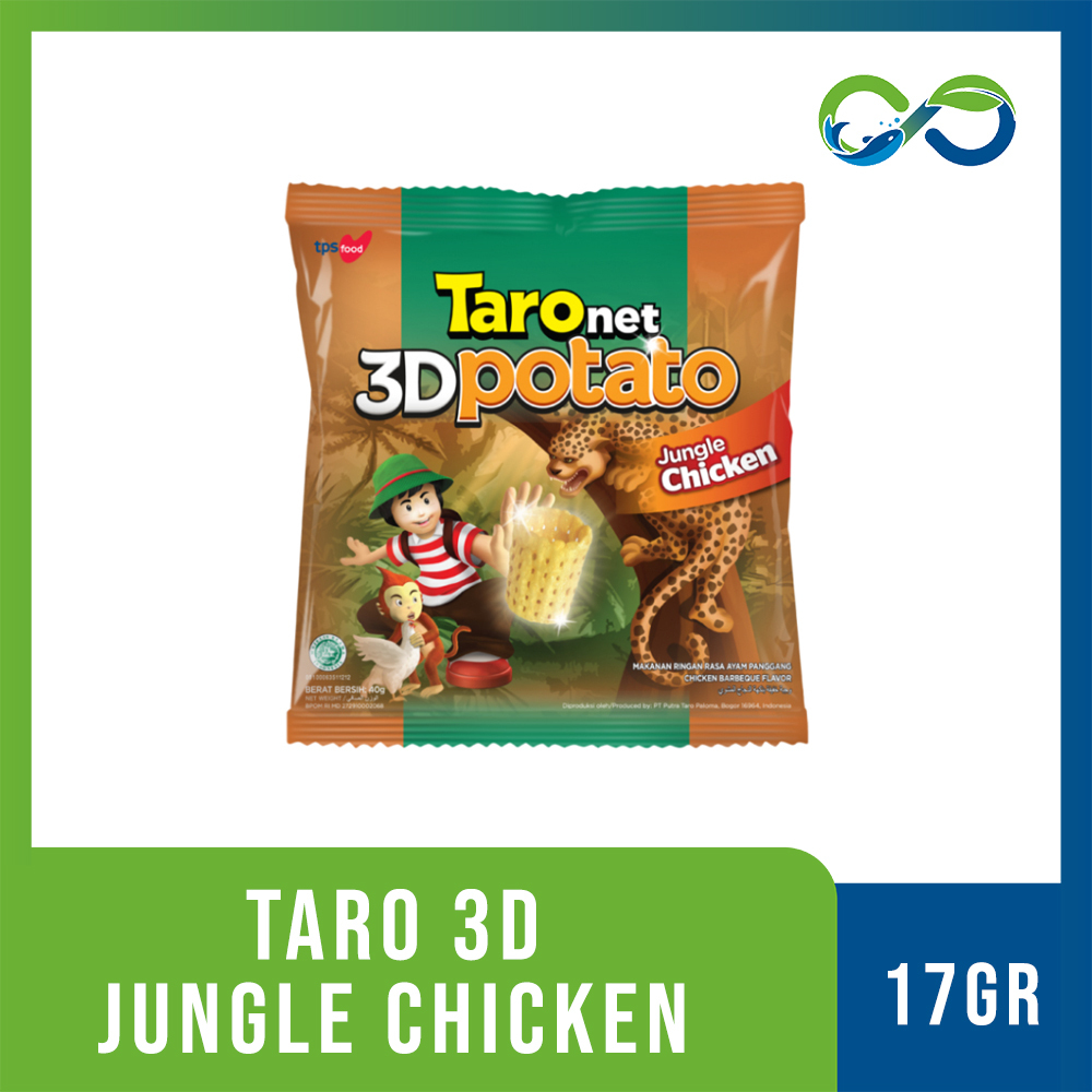 

[AquaEcoFarm] TARO NET 3D POTATO 17GR Rasa Jungle Chicken Tornado Cheese - 1 pcs Bandung