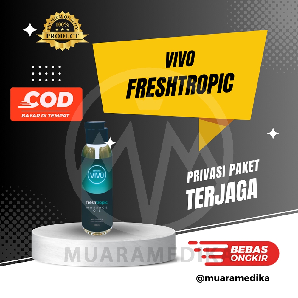 Pelumas Sex Sensitif VIVO Massage Oil FRESH TROPIC 100ml - Minyak Pijat Pria Wanita Anal Pelicin Kon