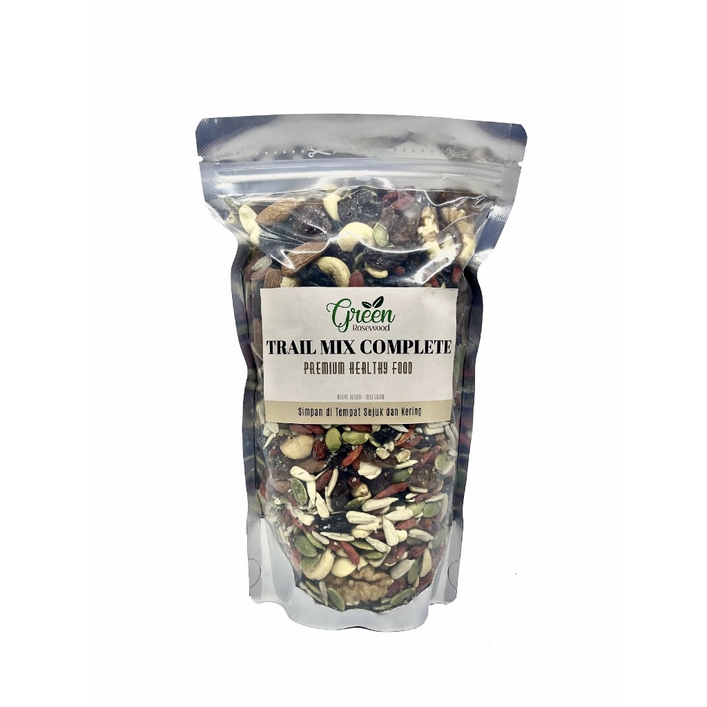 

TRAIL MIX COMPLETE 1 KG/trail mix premium 1000 GR/trail mix cemilan sehat 1KG (almond panggang,sunflower panggang,pumpkin panggang,mede panggang,walnut panggang,chiaseed,dark raisin,golden raisin,cranberry,gojiberry)