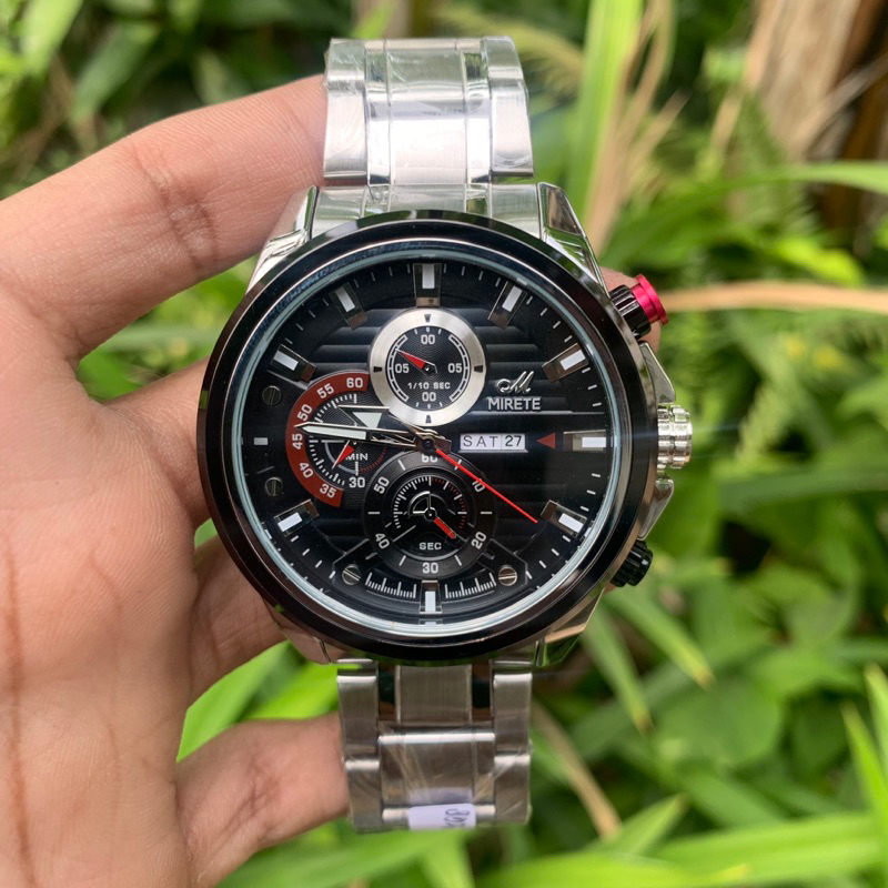 JAM TANGAN PRIA RANTAI COWOK SPORT ORIGINAL MIRETE MURAH GROSIR