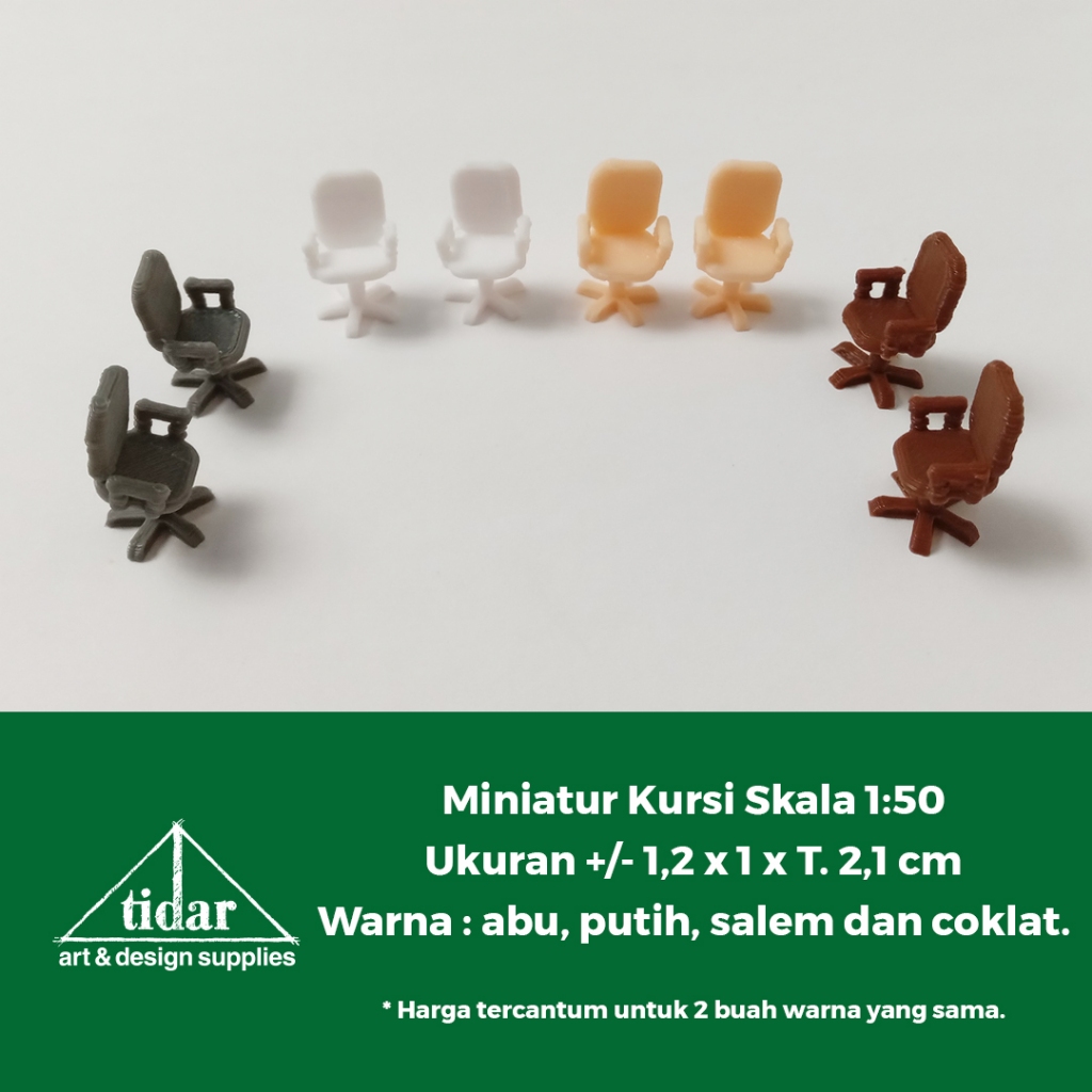 

[MR] AN - Miniatur Kursi Kantor Skala 1:50 - Maket Ruang Kerja / Belajar #2