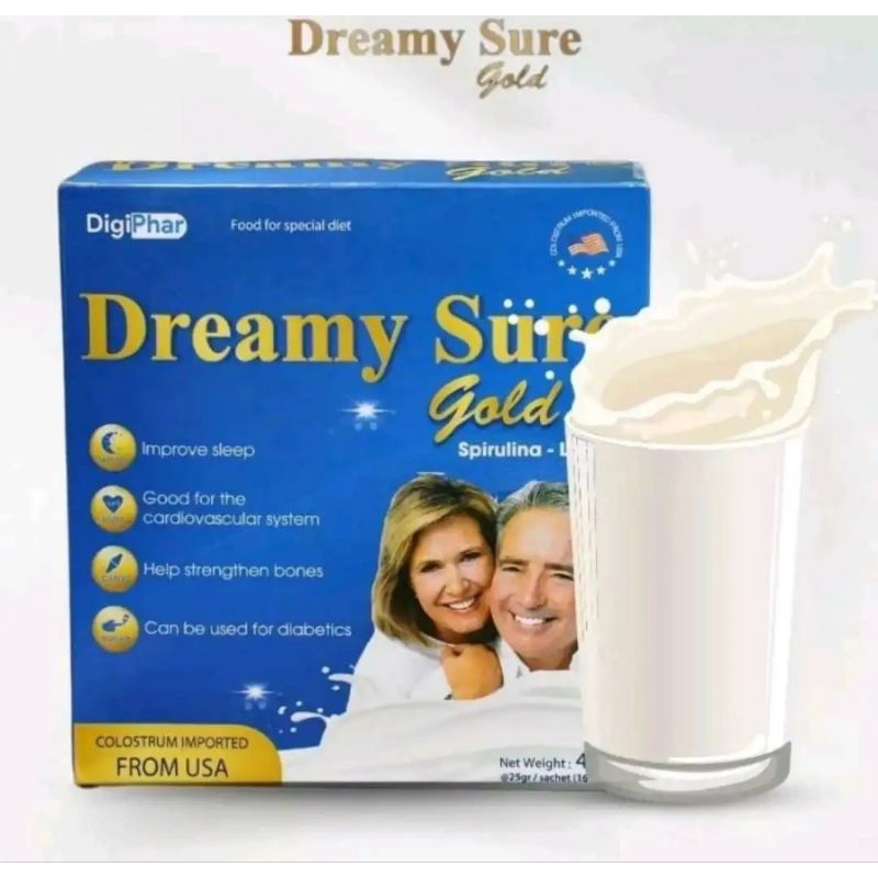 

DREAMY SURE GOLD - SUSU DREAMY SURE GOLD - ORIGINAL DREAMY SURE GOLD - MEMBANTU MENINGKATKAN KUALITAS TIDUR - MEMPERKUAT TULANG