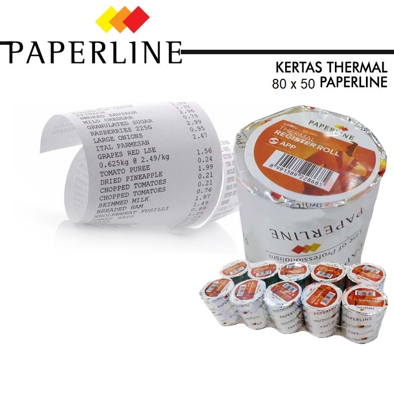 

KERTAS THERMAL PAPERLINE STRUK ROLL KASIR 80x50