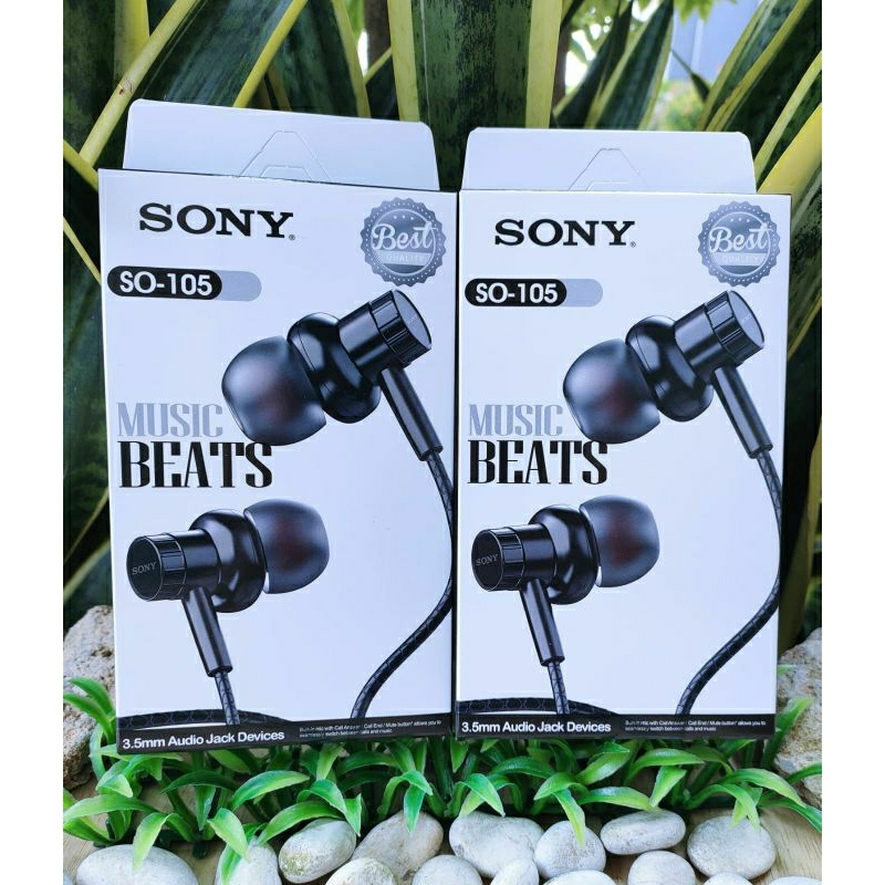 EARPHONE HANDSFREE SONY  SO-105 Music Beats 3.5mm Audio Jack Devices