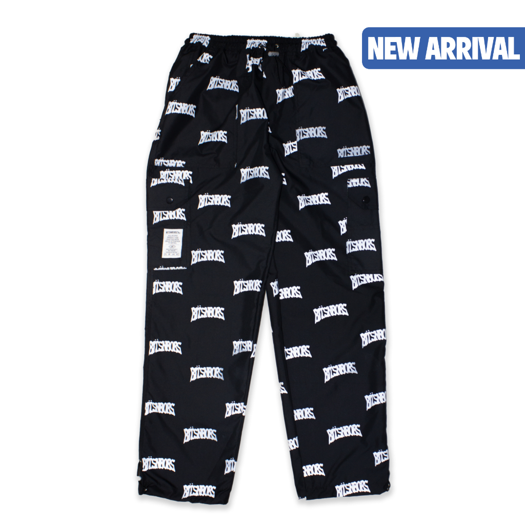 Bitsnbobs76 - Trackpants Cleon Black Celana Cargo Parasut