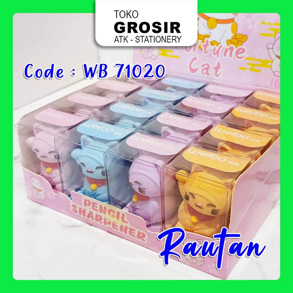 

Mini Rautan 1 Lubang / Serutan Fancy Karakter Kucing/ Rautan Pensil Mini Lucu Unik - WB 71020