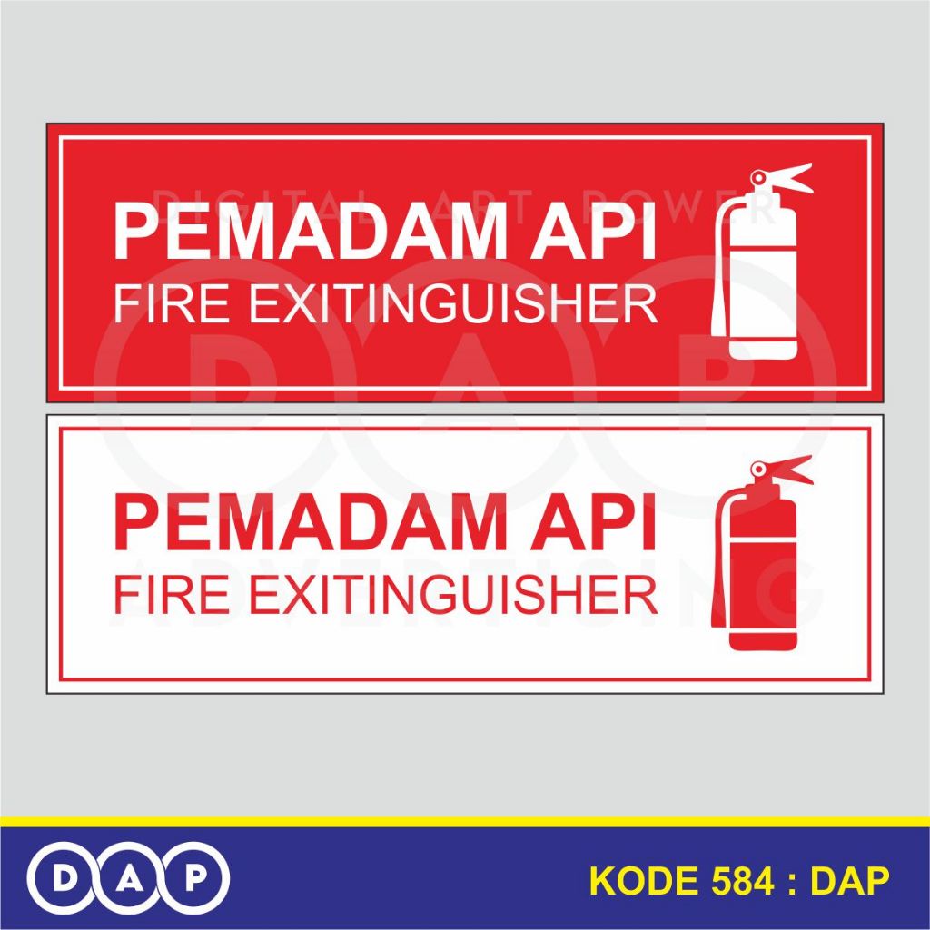

584 - STIKER PEMADAM API - 30 X 10 CM - VYNIL - TERBAIK
