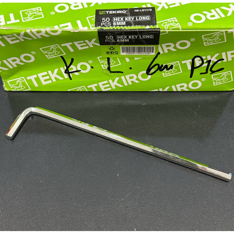 KUNCI L TEKIRO 6mm PANJANG Kunci L tekiro 6mm ecer Kunci l 6mili TEKIRO ORIGINAL 6 mm mili hex key l