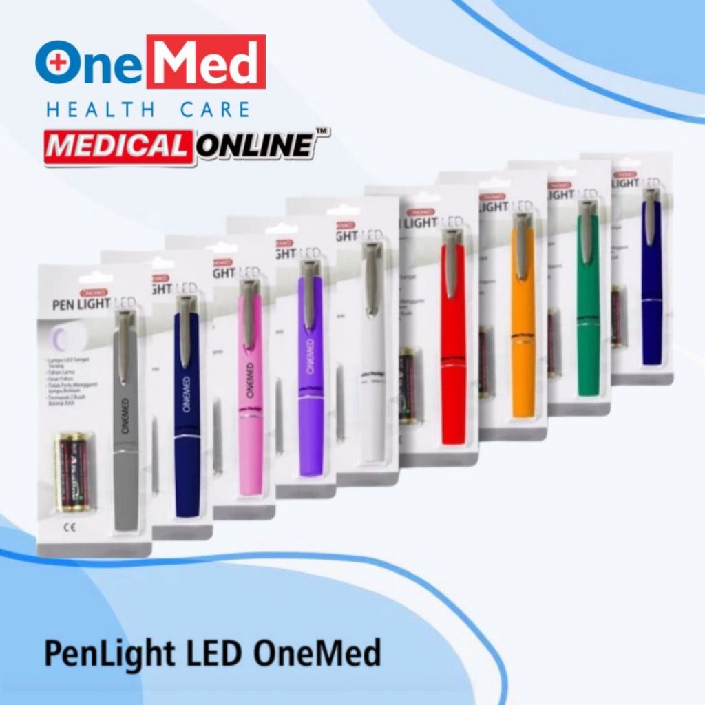 PENLIGHT LED ONEMED PENA SENTER LAMPU SINAR PUTIH MEDICAL ONLINE MEDICALONLINE