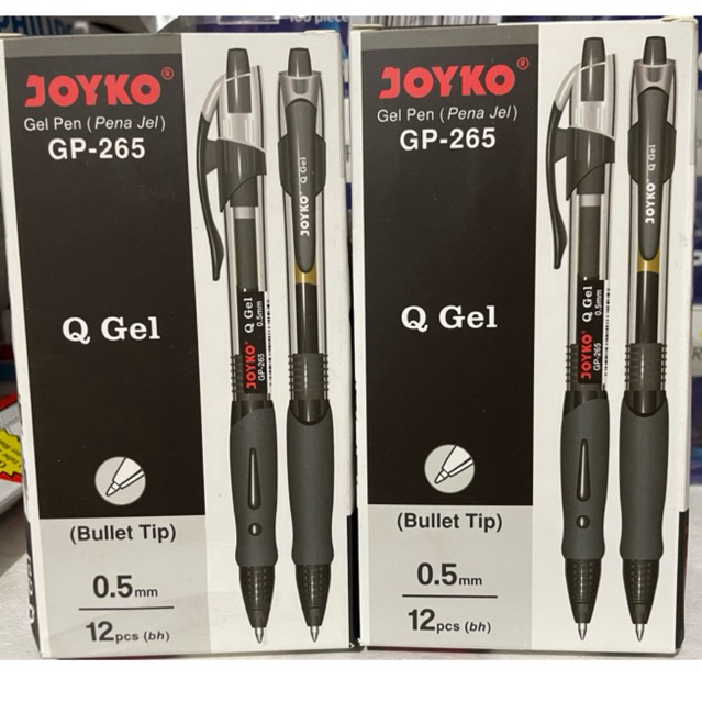 

Pulpen Gel Hitam Joyko Q-Gel Gp-265/pck isi 12
