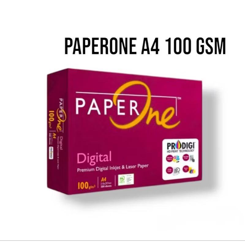 

kertas hvs print PaperOne Digital A4 100gsm ( 500 lembar)