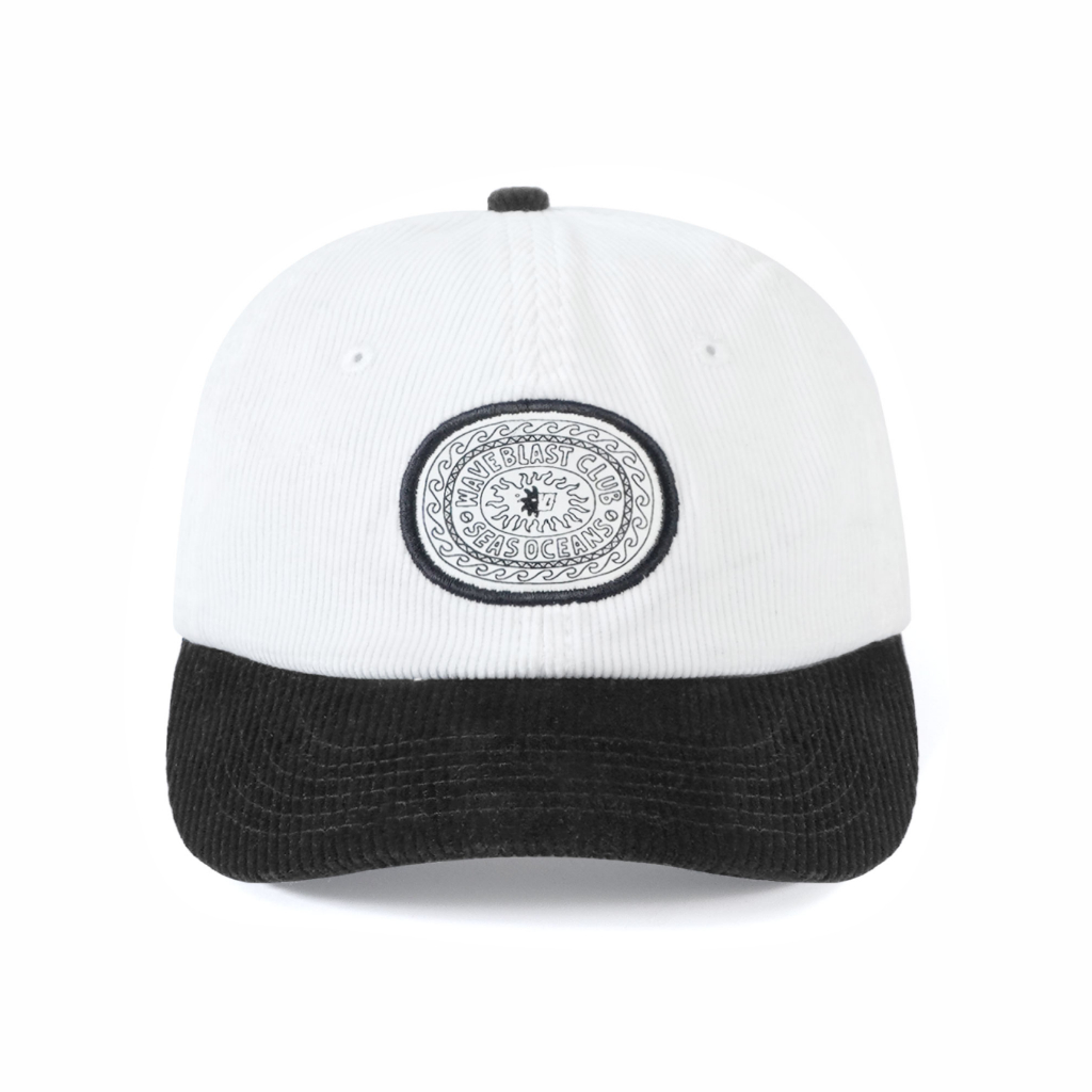 Waveblast Hat Baseball - Oceans Corduroy White Black