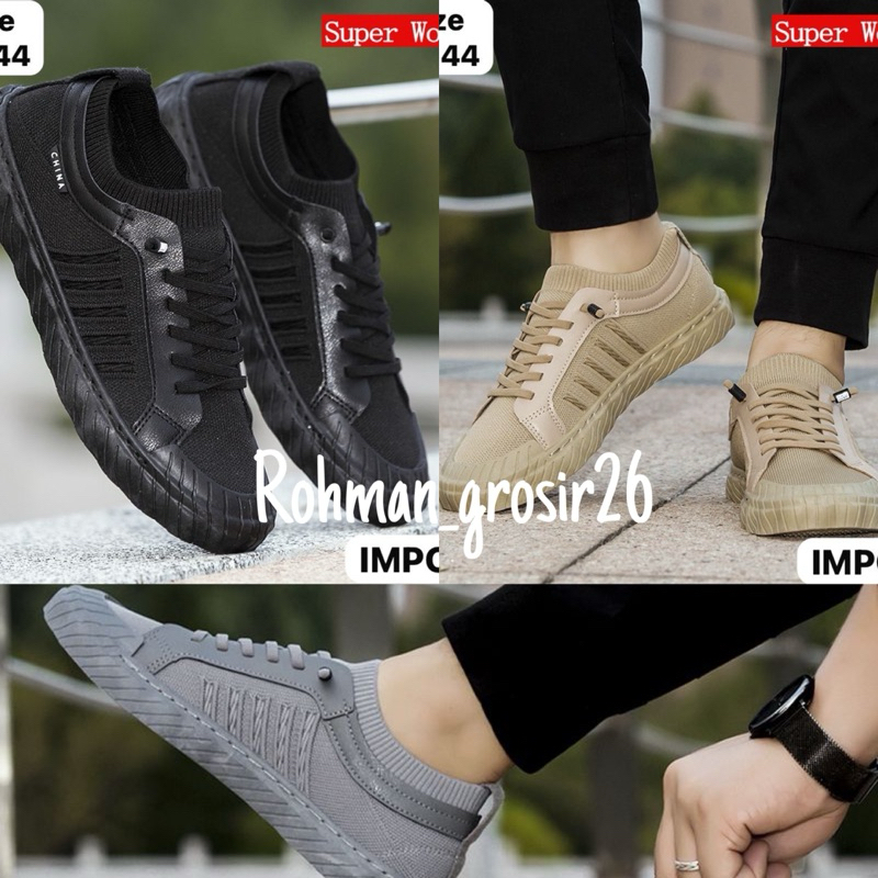 SEPATU RAJUT PRIA DEWASA MERK FASHION ORIGINAL IMPORT MURAHH NO BOX