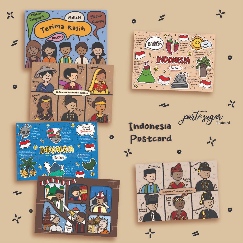 

Kartu Pos / Postcard Indonesia by Parti Sugar