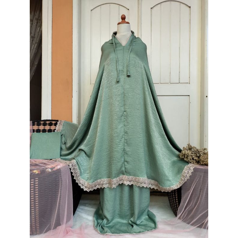 mukena santorini renda besar