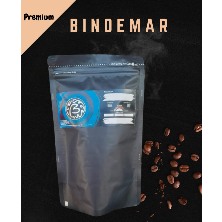 

PREMIUM Biji & Bubuk Kopi Murni BINOEMAR [ Robusta, Arabika, Excelsa, Kopi Lanang, House Blend I Coffee, Profile, Light, Medium, Dark, Roasted, Powder, Ground ]