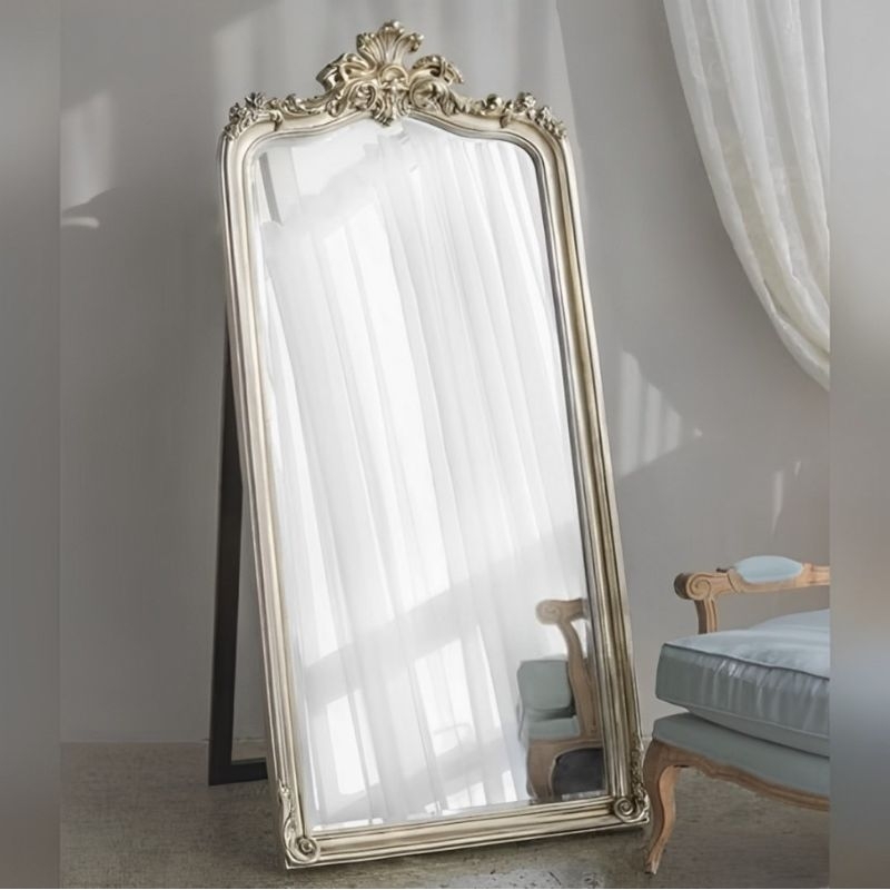 STANDING MIRROR CERMIN HIAS FULL BODY FRAME KAYU UKIRAN MEWAH AESTHETIC UNTUK DEKORASI RUANGAN DAN P