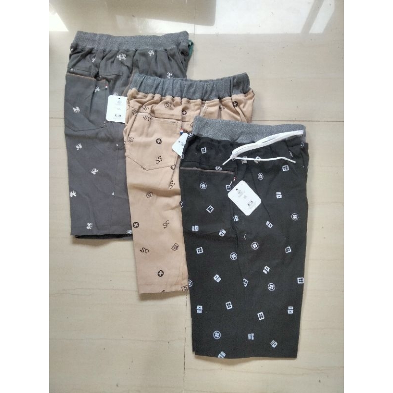 Celana Anak Pendek Motif Chinos Anak Laki Laki 5-12 Tahun