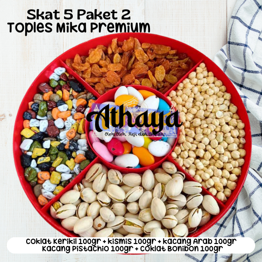 

Sajian Paket 2 Sekat 5 Toples Mika PREMIUM
