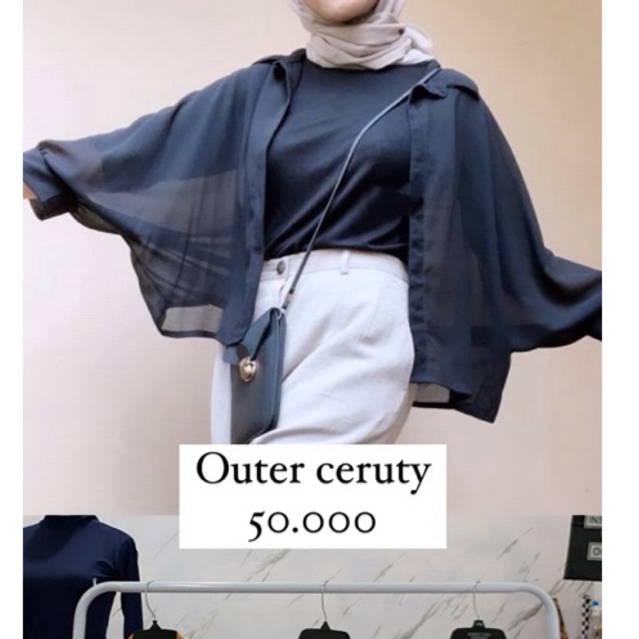 outer ceruty kondangan cardigan ceruty