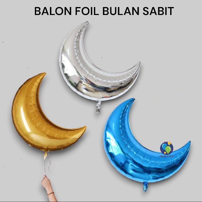 Balon Bulan Sabit / Balon Foil Bulan Sabit