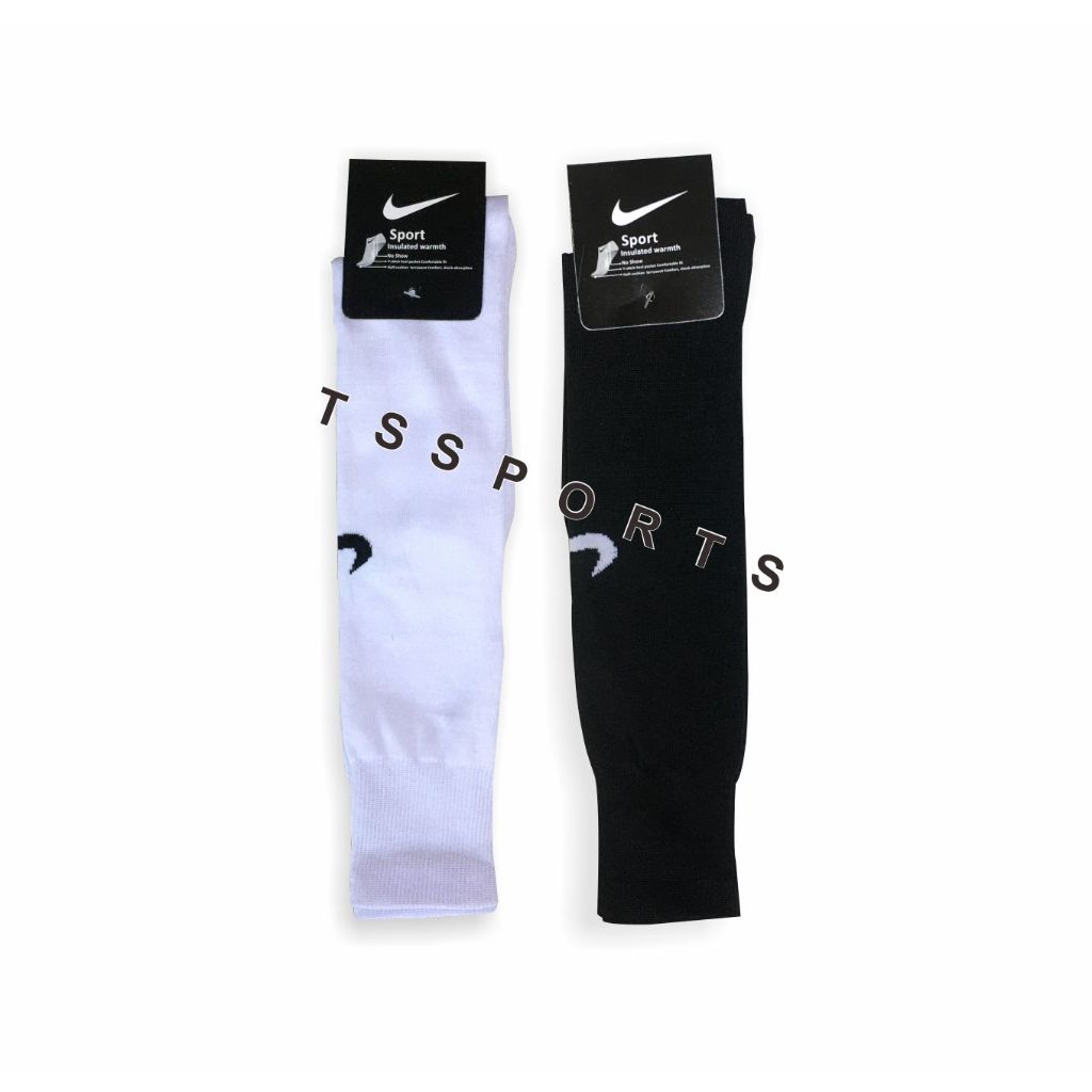 KAOS KAKI BOLA / FUTSAL PANJANG MOTIF NIKE HITAM PUTIH POLIESTER