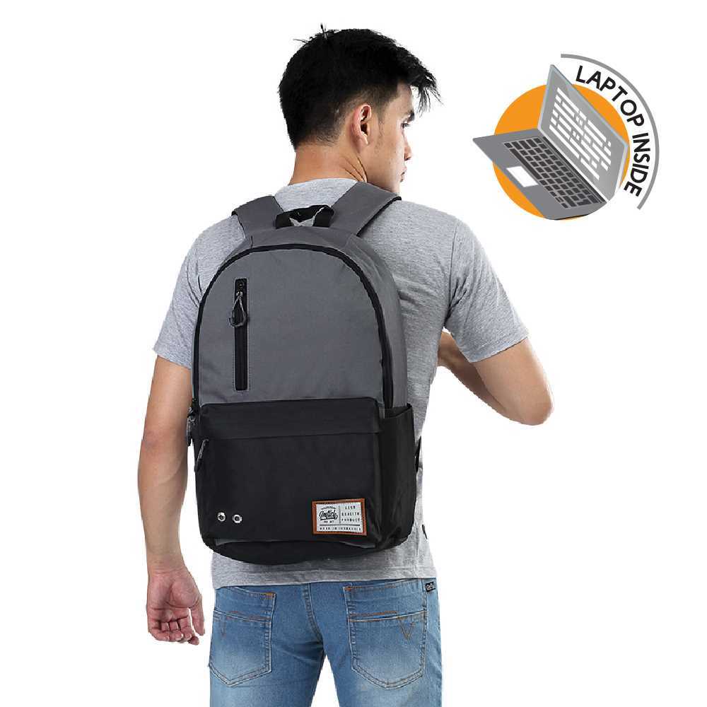 Backpack Pria Inficlo Hitam Kombinasi