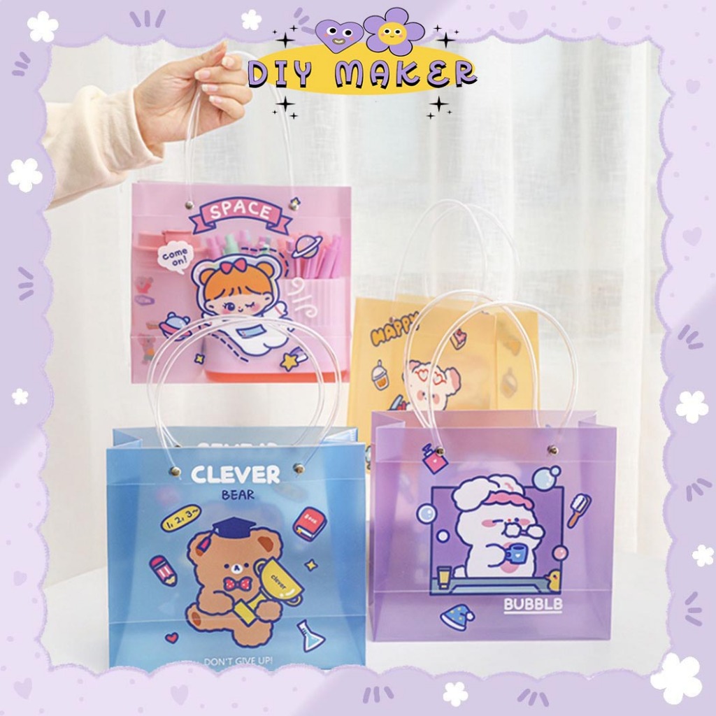 

DM Paper Bag Mini Plastik Tas Kado Lucu Motif Cartoon Paper Bag Kado Ulang Tahun Souvenir Tote Bag