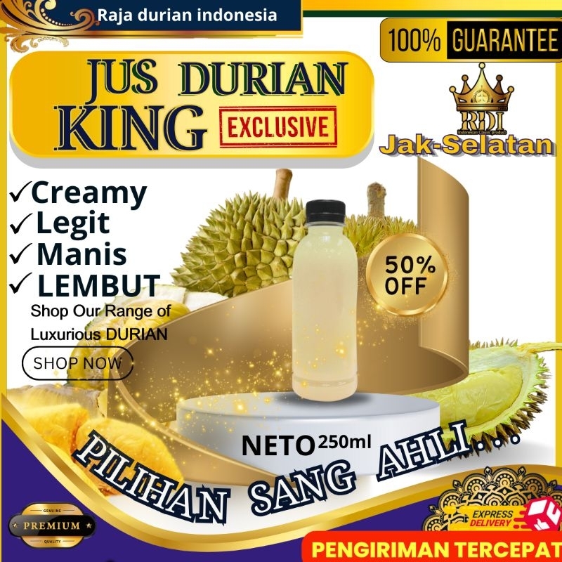 

RDI.cab Jak-selatan Jus Durian Murni/JUS DURIAN PREMIUM By. RDI