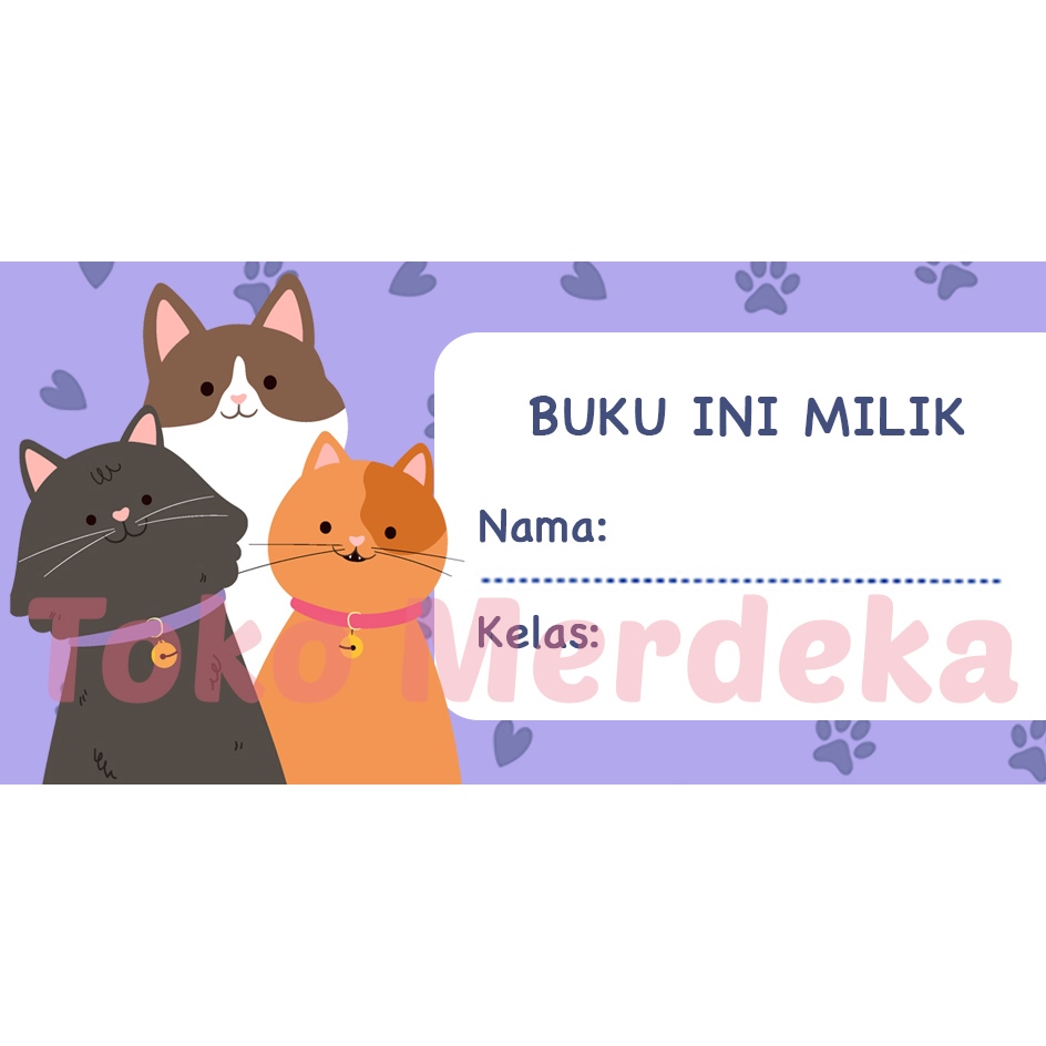 

CAT" - Sticker label nama buku pelajaran