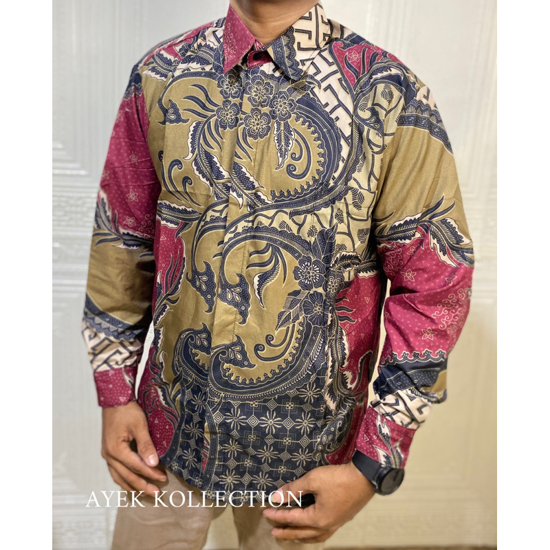 BAJU BATIK COWOK MURAH TANGAN PANJANG_murah