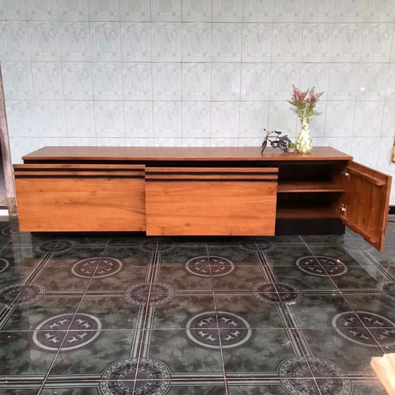 MEJA TV/BUPET TV MINIMALIS KAYU JATI