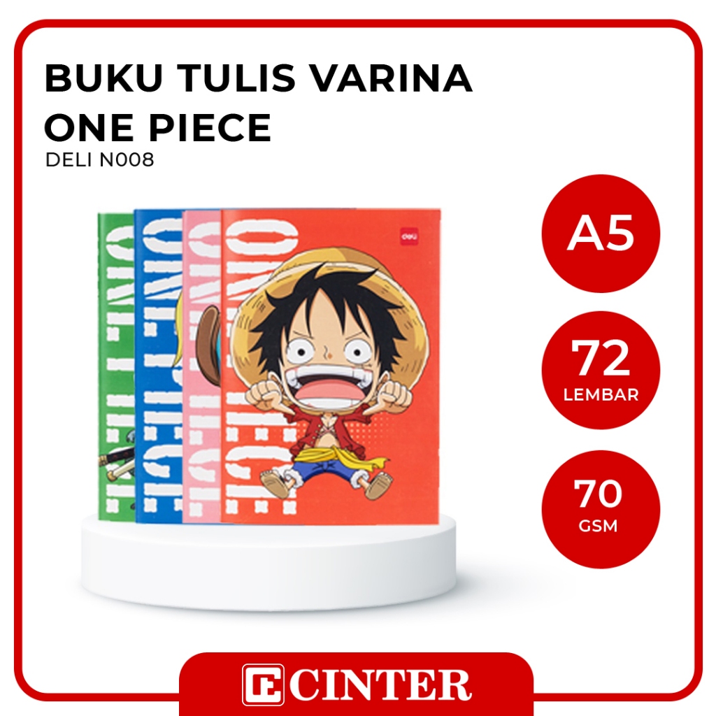 

DELI - NOTEBOOK / BUKU CATATAN / BUKU TULIS ONE PIECE A5