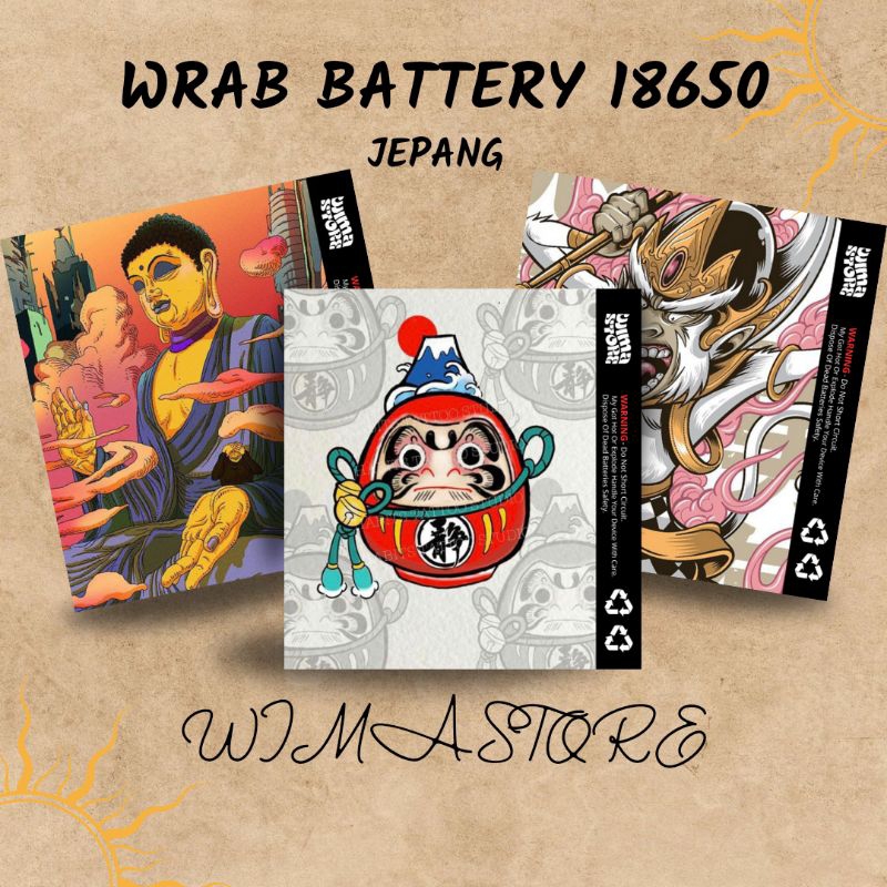 

Stiker Wrap Baterai 18650 Full Motif Jepang Untuk Melindungi Baterai