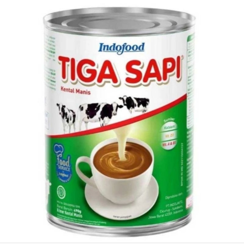 

Tiga Sapi Susu Krimer Kental Manis Kaleng 490gr-SKM