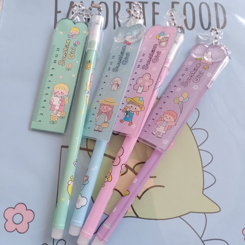 

Pulpen lucu karakter kartun Momo Pulpen penggaris