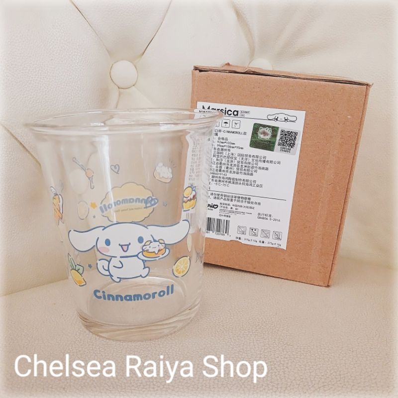 Gelas Kaca Sanrio Cinnamoroll Lemon 350ml Cinamorol Cinamoroll Cinnamonroll Kawaii Original