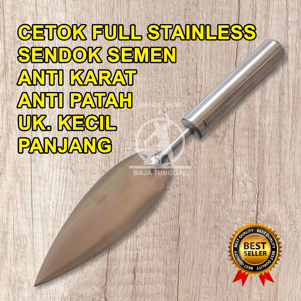 Cetok Semen Full Stenlis / Cetok Semen Full Stainless Kecil / Sendok Semen Stainless Anti Karat
